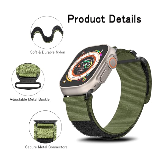 SumRioo Strap 49mm 46mm 45mm 44mm 42mm(Series 3 2 1) Compatible with Apple Watch Strap, Braided Nylon Sport Band - Image 2