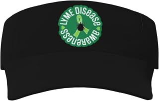 Lyme Disease Awareness Ribbon Empty Top Hat Adjustable Sun Visor Hats Unisex Adult Golf Cap Sun Hat