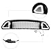 JENEROUMAN Front Bumper Grille Black W/DRL LED Lamp Hood Mesh Upper Grill Compatible With 2015 2016 2017 Ford Mustang