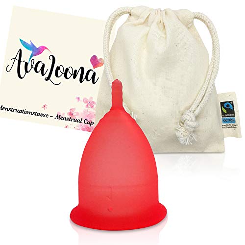 Copa Menstrual AvaLoona de Silicona de Grado Médico (rojo, pequeño) Cover