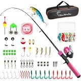 SandKing Kit de Canne à pêche pour Enfants, 1.5M Combo télescopique Canne et...