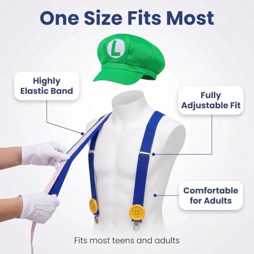 Eokoulion Costume Set for Women, Men, and Kids - Hats, Mustaches, Gloves, Socks, and Accessories for Adult and Girls Disfraz De Para Mujeres Halloween Cosplay - image 7