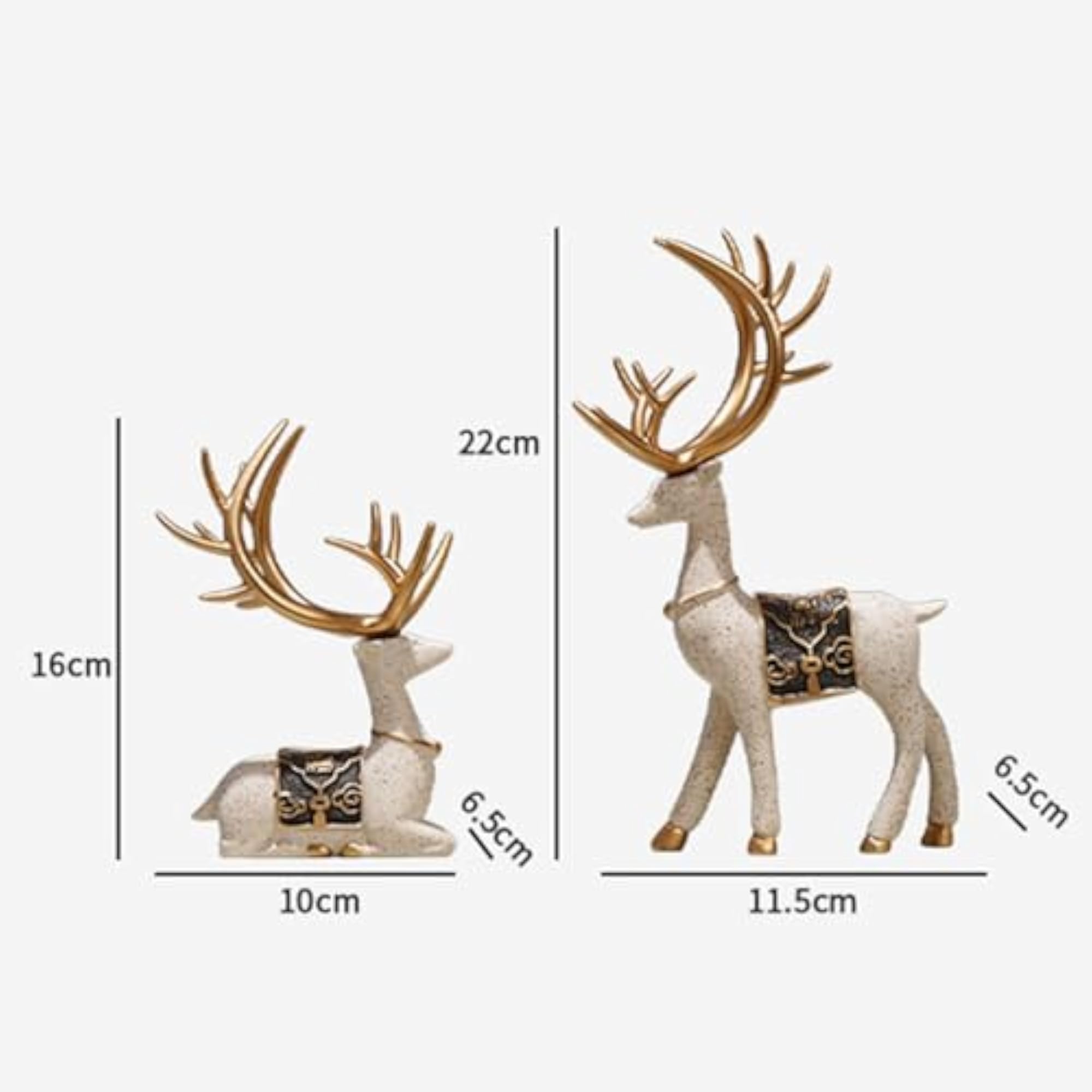 Elegant Reindeer Ceramic Bookend Ornament, Fine Workmanship