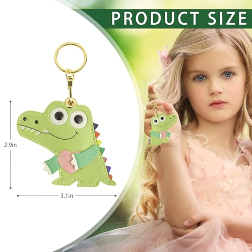 Image of Leather Keychain Case Holder Compatible with Apple AirTag, GPS Airtag Keychain Finder Tracker with Key Ring, Anti-Scratch Protective Air Tag Cover | Leather