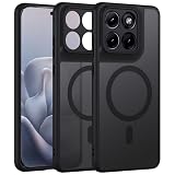 Oelrstfe Etui do Motorola Edge 70 Fusion/70 Fusion + kompatybilne z MagSafe, magnetyczne półprzezroczyste matowe etui ochronne, bardzo cienkie, odporne na wstrząsy etui, czarne