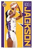 WNBA Los Angeles Sparks - Rickea Jackson 25 Wall Poster, 22.4L" x 14.7W", White Framed Version