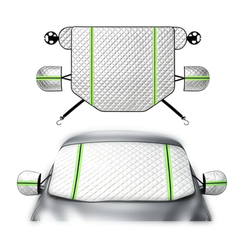 Frontscheibenabdeckung winter kompatibel mit Mazda MX-30 2020-2025 | , Schneefest, frostfest, eisfest, laubfest, UV-beständig und wasserdicht.(Silber)