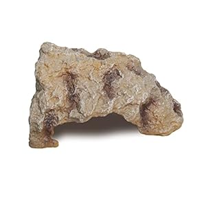 Tana Rocciosa per Rettili: Grotta/Nascondiglio Decorativo per Terrario - Ideale per Lucertole, Draghi Barbuti, Serpenti, Tartarughe e Anfibi (Grandi)
