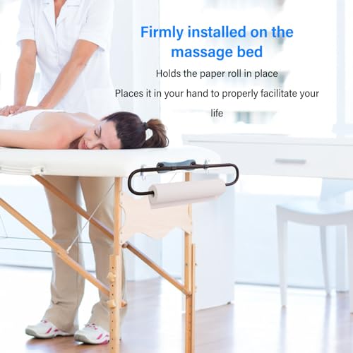 Portarrollos de aluminio para camilla de masaje con correa de vendaje 4
