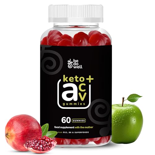 ACV Gummies –Apple Cider Vinegar Gummies with Mother 1200mg- | Digestive Health, Energy, Immune and Metabolism Support | - with Vitamin C, B12, B6 & Beetroot & Pomegranate Vegan 60 Count (1)