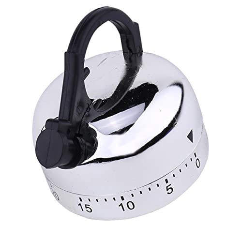 UTHCLO ケトルデザイン機械式キッチンタイマー 家庭用カウントダウンリマインダー バッテリー不要 ベーキングや調理に 簡単操作 家庭料理用