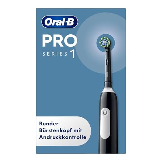Oral-B Pro Series 1 Elektrische Zahnbürste/Electric Toothbrush, 1 Aufsteckbürste, 3 Putzmodi und Drucksensor für Zahnpflege, Reiseetui, Designed by Braun, black
