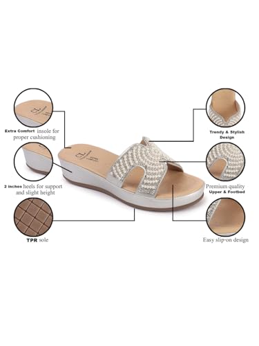 Image of Carlton London Women Comfortable Fashion Sandal for Daily use, Office use, Casual use