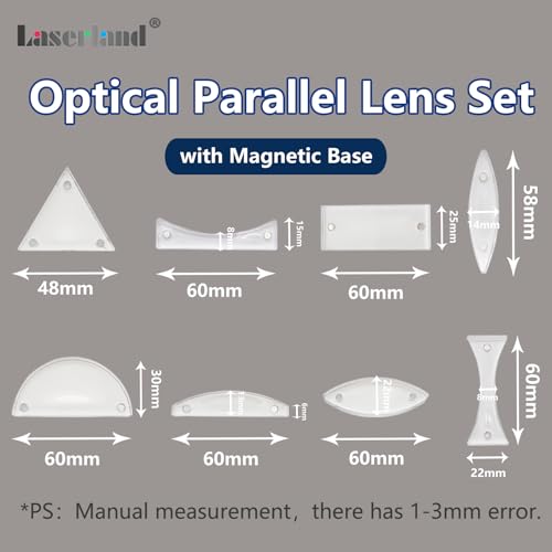Image of Magnetic Physics Optical Experiment Kit Refraction Reflector Triangular Prism Convex Lens Concave Mirror Linear Light Source