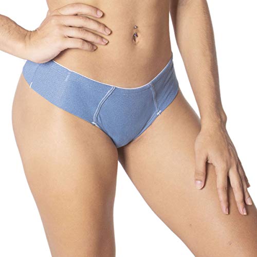 Calcinha fio dental duplo lateral larga Econfort