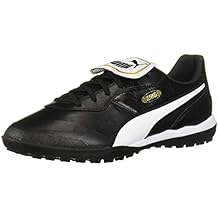 PUMA Mens KING TOP TURF TRAINING Soccer Shoe, Puma Black-Puma White, 4