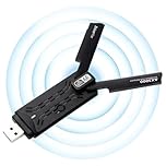 5400mbps WiFi Dongle | 3.0 WiFi 6E Adapter | USB Network | Wireless Gigabit with Network Card Tri-Band 2.4G/5G/6G WPA3 Encryption | Receiver External Antenna | Support Windows 11/10