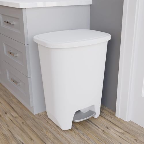 Caneca de basura rectangular 20 gal 2 unidades blanca miniatura 4