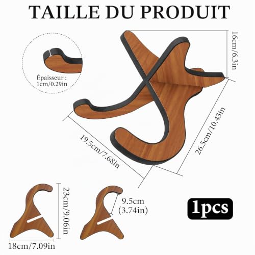 Ehanfus Support Universel pour Ukulélé, Support Ukulélé en Bois – vue 2