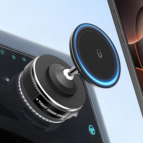 HOAMZ Vakuum Magnetischer Handyhalterung Auto für Magsafe Autohalterung, 20KG Vakuum, 20*N52 Starker Magnet, 360° Drehba...
