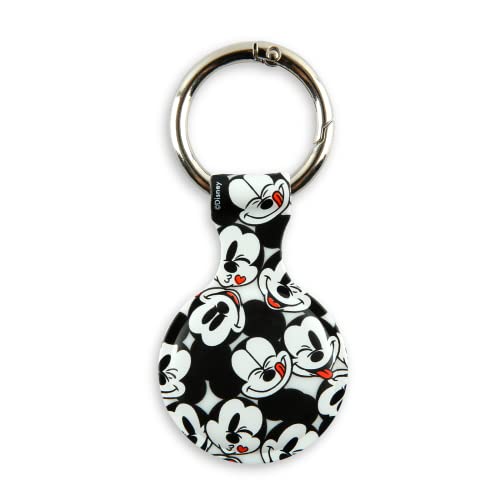 Image of Disney Mickey Mouse Holder for Apple AirTag - Protective Tracker with Keychain for Dog, Bags, Keys - Disneyland Essentials and Holiday Gifts