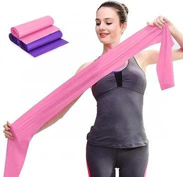 Leyaton Pilates Band  Jimnastik Plates Lasti i 120x15 Cm Egzersiz Aerobik Bant 1 Adet Pembe