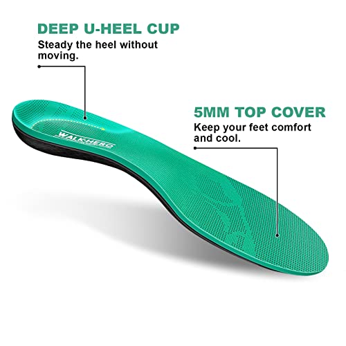 Plantar Fasciitis Pain Relief Insoles High Arch Support Orthotic Shoes Inserts, Relieve Flat Feet And Foot Fatigue (Mens 7-7 1/2 | Womens 9-9 1/2 Light Green) #TOP15
