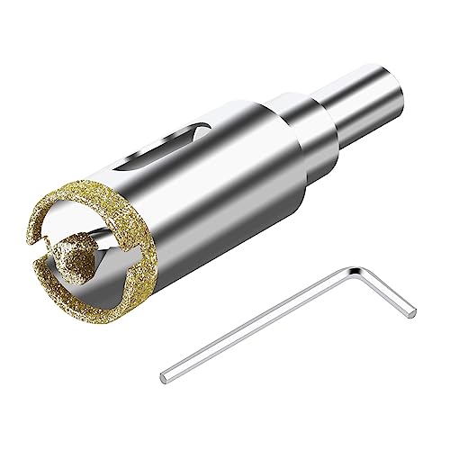 ASNOMY Sierra perforadora de diamante de 20 mm con broca piloto, para vidrio, cerámica, mármol, porcelana, azulejos