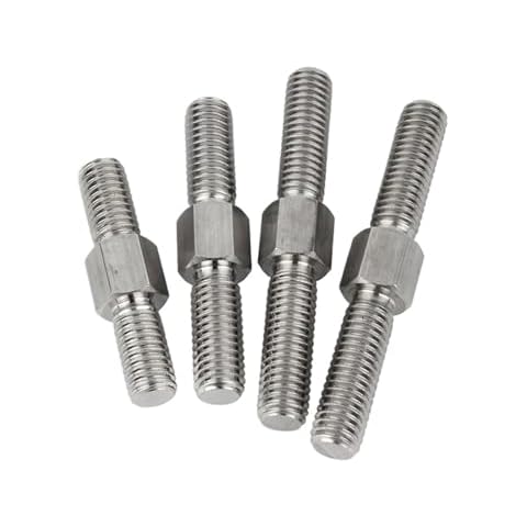 QXCIVR Double-Ended Threaded Rod M3 M4 M5 M6 M8 M10 M12 M14 M16 A2 304 Stainless Steel Double End Studs Bolt Left and Right Thread Screw Rod Stud Bolt(M8-2PCS,80mm) Cover