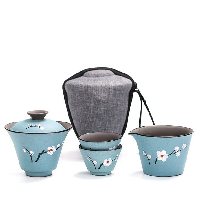 Fleurs de Cerisier Style Japonais Grande Tasse à thé en céramique Peinte à la Main Deux Tasses Une Tasse à thé Tasse Kung Fu Bol à thé Tasse