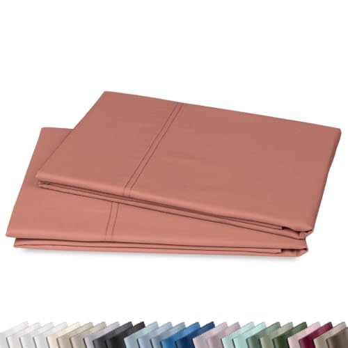 California Design Den 600 TC Set of 2 Queen Pillow Cases, Terracotta