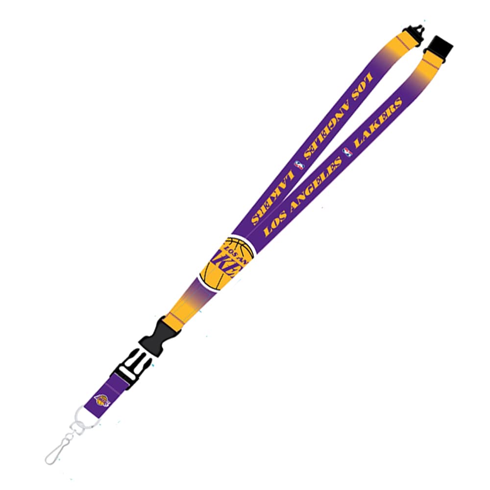NBA Los Angeles Lakers Unisex Los Angeles Lakers Crossover Lanyard Clos Angeles Lakers Crossover Lanyard c, Yellow, Small (PSGLS0453344)