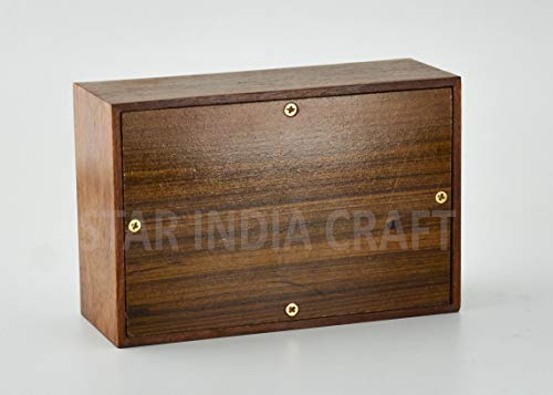 Sic Rosewood Urn For Pet Ashes, Dogs Or Cats, Inlaided With 2 Paws, Beautiful Handmade Decorative Cremation Memorial Premium Quality Wooden Box For Your Beloved Animals, Size: 7.5 X 5.5 X 3.75 Inches #TOP5