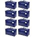 VENO Thick Over-Sized Organizer Storage Bag with Strong Handles and Zippers for Travelling, College Carrying, Moving, Camping, Christmas Decorations Storage, Made of Recycled Material (8 Packs)