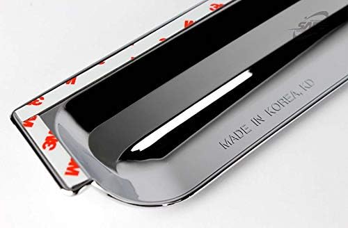 SAFE Chrome Window Visor Sun Rain Vent Guard 4p for 1997-2003 Hyundai Galloper II