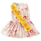 Disfraces de Halloween para perros, ropa de Halloween para perros | Disfraz sangriento de Halloween para perros | Disfraz reutilizable de cosplay para mascotas, ropa de terror de Halloween para