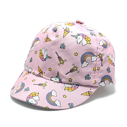 Boné Infantil Criança Kids De 0 A 3 Anos Diversos Modelos A1 (Tamanho Único, Rosa-Unicórnio)