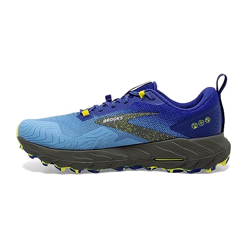 Brooks Men’s Cascadia 17 Trail Running Shoe - Blue/Surf The Web/Sulphur - 9 Medium