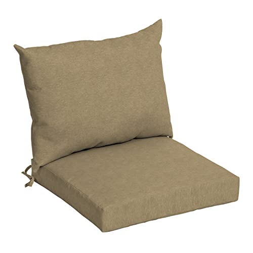 Arden Performance Outdoor Cushion Set, 21 x 21, Patio Cushion, Rain-Proof, Fade Resistant, Tan Hamilton