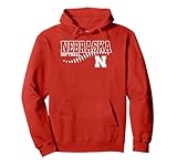 Nebraska Cornhuskers Softball Laces Red Officially Licensed Pullover Hoodie