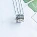 ClosJery Forever And Always Necklaces For Couples Set His Her Stainless Steel Cute Heart Engraved Lettering Promise Relationship Matching Couples Necklace Rings Valentine Day Gift (Ring)