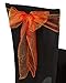 Produktbild WedDecor Organza-Schärpen für Stuhlhussen Fuller Bow in Orange für Bankett, Geburtstag, Jubiläum, Weihnachtsfeiern, Eventdekorationen, 17 cm x 280 cm, 50 Stück