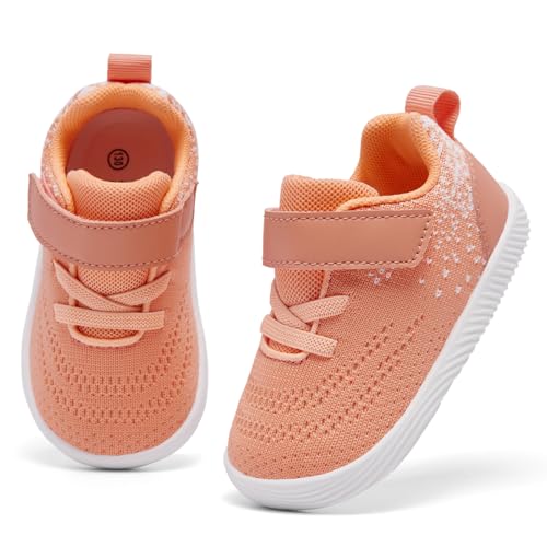 Image of MORENDL Toddler Sneakers Baby Boys & Girls Barefoot Shoes Lightweight Breathable Walking Running Tennis Athletic Sport Shoes