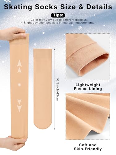 KUTTOR 6 Pairs Winter Leg Warmer for Women Skating Leg Warmer Sets Girls Knitted Long Boot Socks Ankle Warmers for Sports - Thumbnail 3