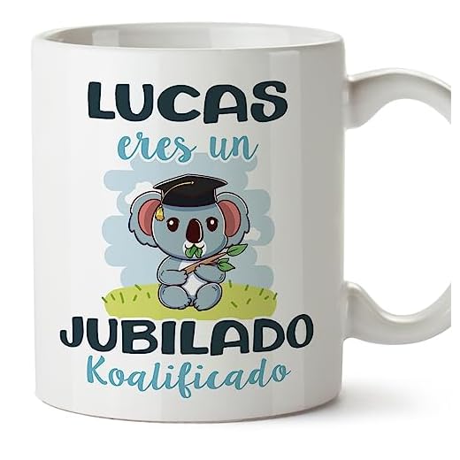 MUGFFINS Tazas Personalizadas para JUBILADO - En Español - Koalificados Personalizados - 11 oz / 330 ml - Regalo Personalizable original y divertido