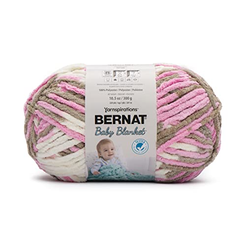 Bernat BABY BLANKET BB Little Roses Yarn - 1 Pack of 10.5oz/300g - Polyester - #6 Super Bulky - 220 Yards - Knitting/Crochet by Bernat - Used condition - US$7.56