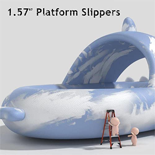 Zureto Original Shark Slides Upgraded, Cloudy Shark Slides Anti-Slip House Slippers Beach Shoes4
