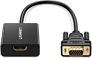 UGREEN Active HDMI to VGA Adapter with 3.5mm Audio Jack HDMI Female to