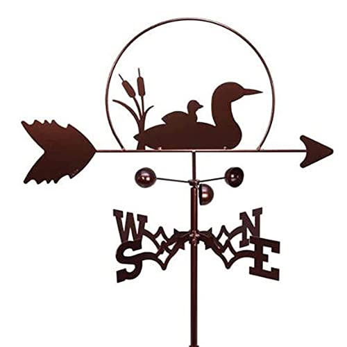 Haikangshop Duck Weathervane Black Weathervane Metal Stainless Steel Weathervane, Professional Wind Measurement Tool For Outdoor Garden Roof Installation #TOP19