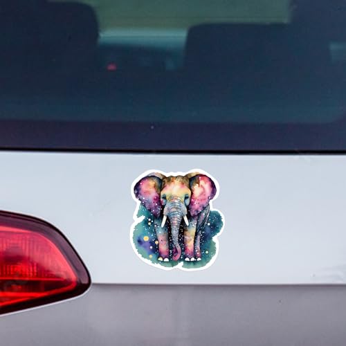 Autocollants galaxie éléphant et chat imperméables pour gourde - 6